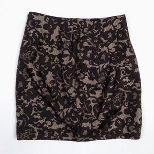 BANANA REPUBLIC Skirt Sheer Lace Overlay Silk-Lined Women Size 10 feminine NWOT
